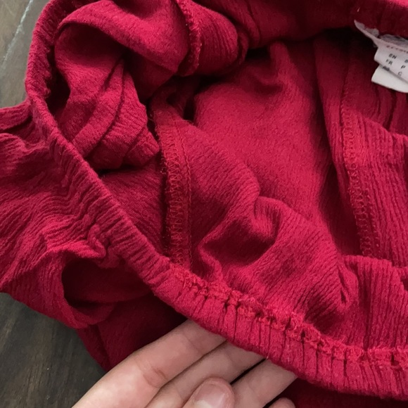 Red Streetwear Society Flowy Off Shoulder Top - Picture 11 of 12